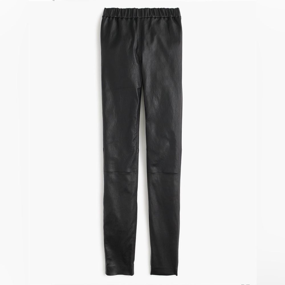 J. Crew Collection Black Leather Leggings